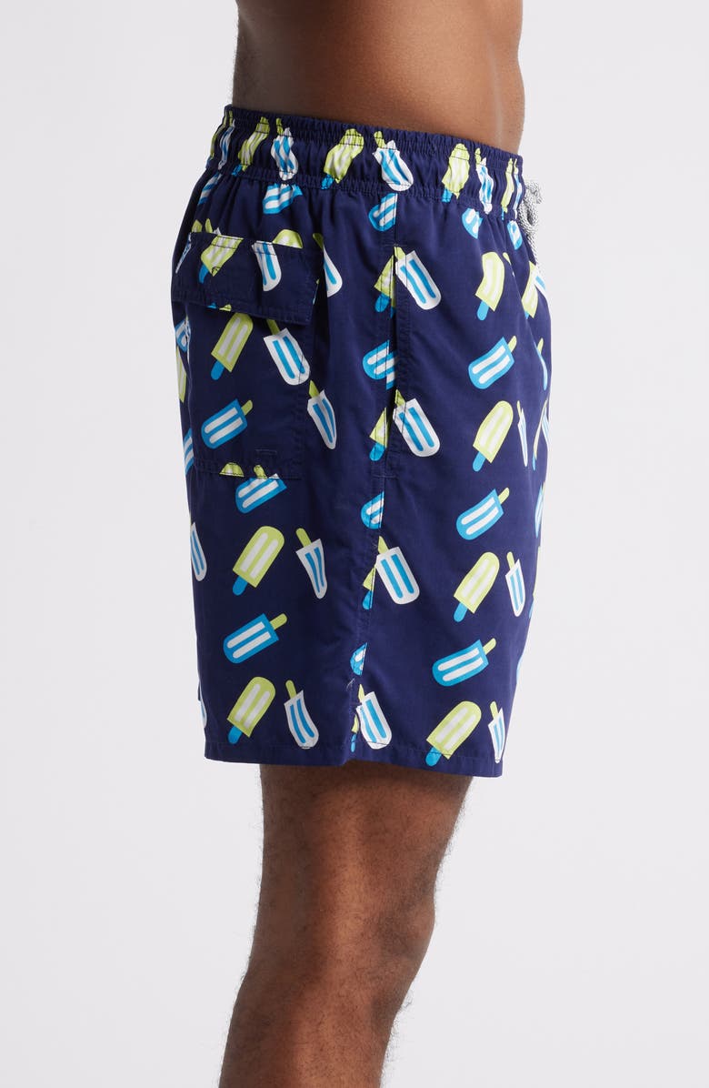 Tom & Teddy Lollies Print Performance Swim Trunks, Alternate, color, 