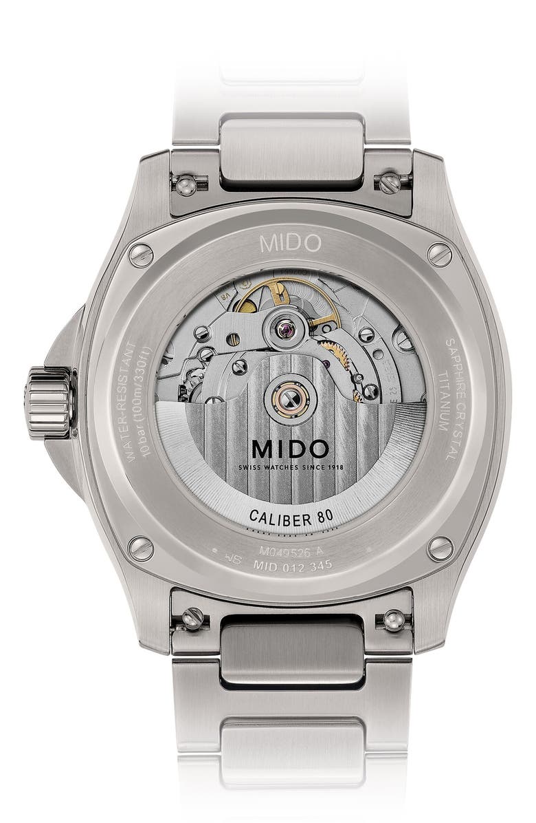 MIDO Multifort TV Big Date Automatic Bracelet Watch, 39.2mm x 40mm, Alternate, color, Grey