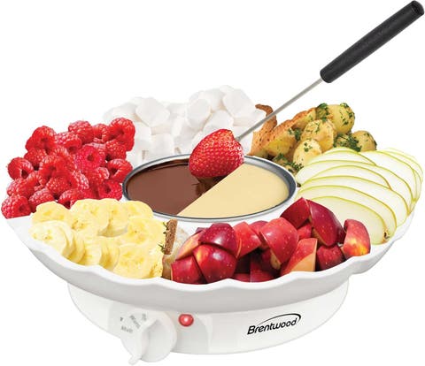 Electric Fondue Pot Set with 3 Section