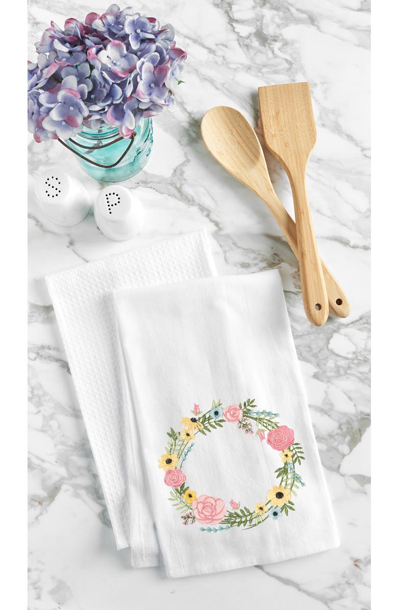 C&F Home Spring Bloom Wreath Towel, Alternate, color, Green