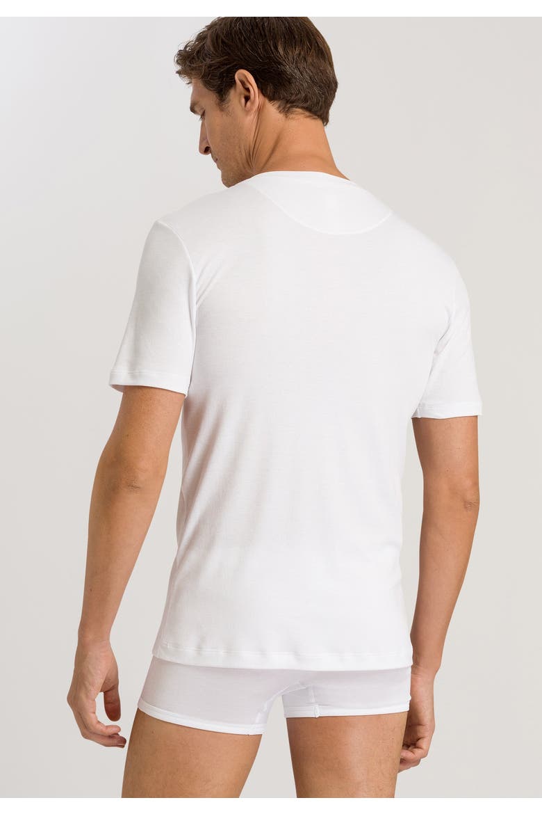 Sea Island Cotton Cotton V-Neck T-Shirt, Alternate, color, White