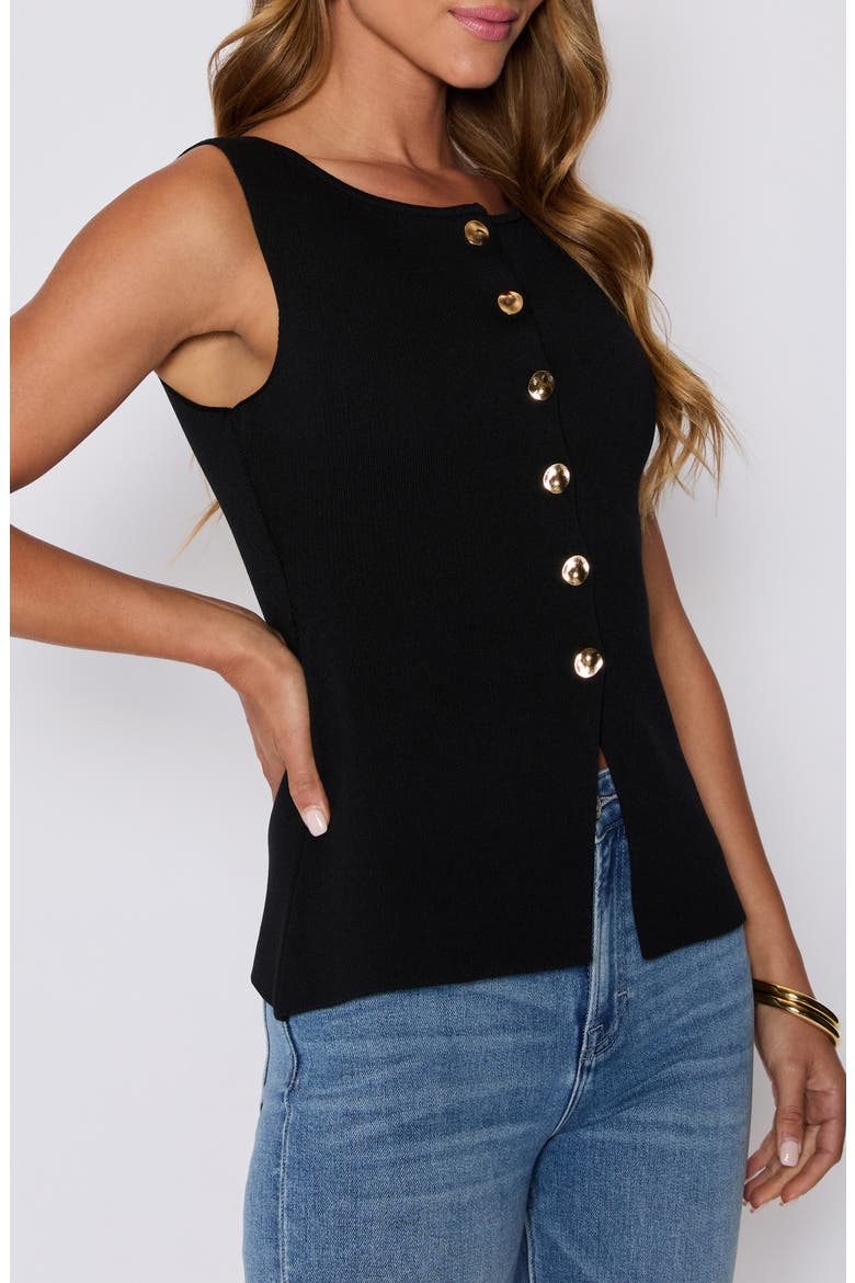 Paris Button-Up Sweater Vest (Nordstrom Exclusive), Alternate, color, BLACK