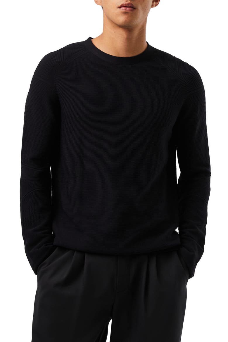 Seamless 3D Performance Knit Sweater, Main, color, BLACK