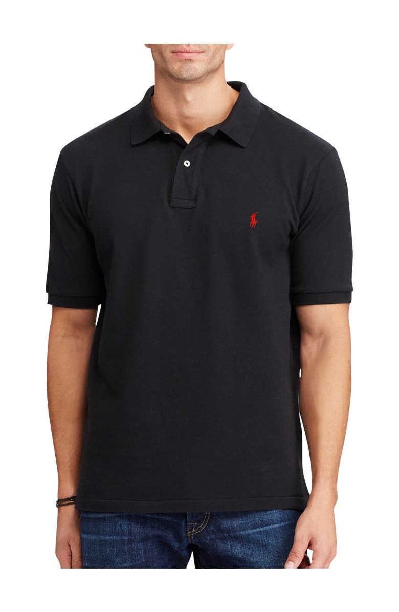 Polo Ralph Lauren Big & Tall Mesh Polo Shirt, Main, color, New Polo Black