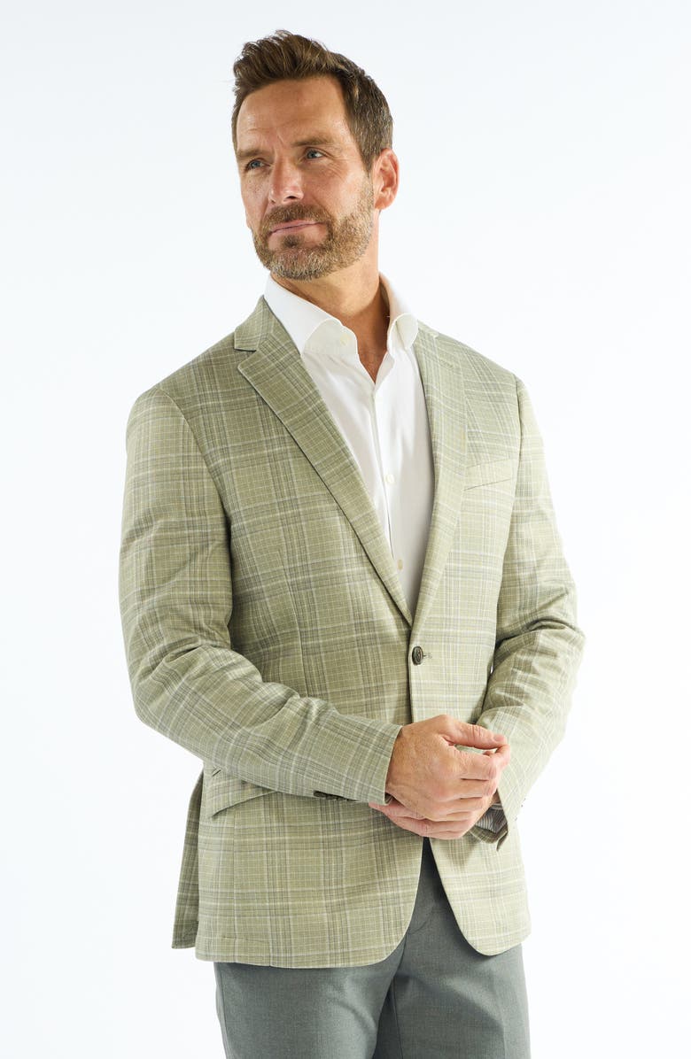 SAVILE ROW CO Plaid Knit Sport Coat, Alternate, color, 