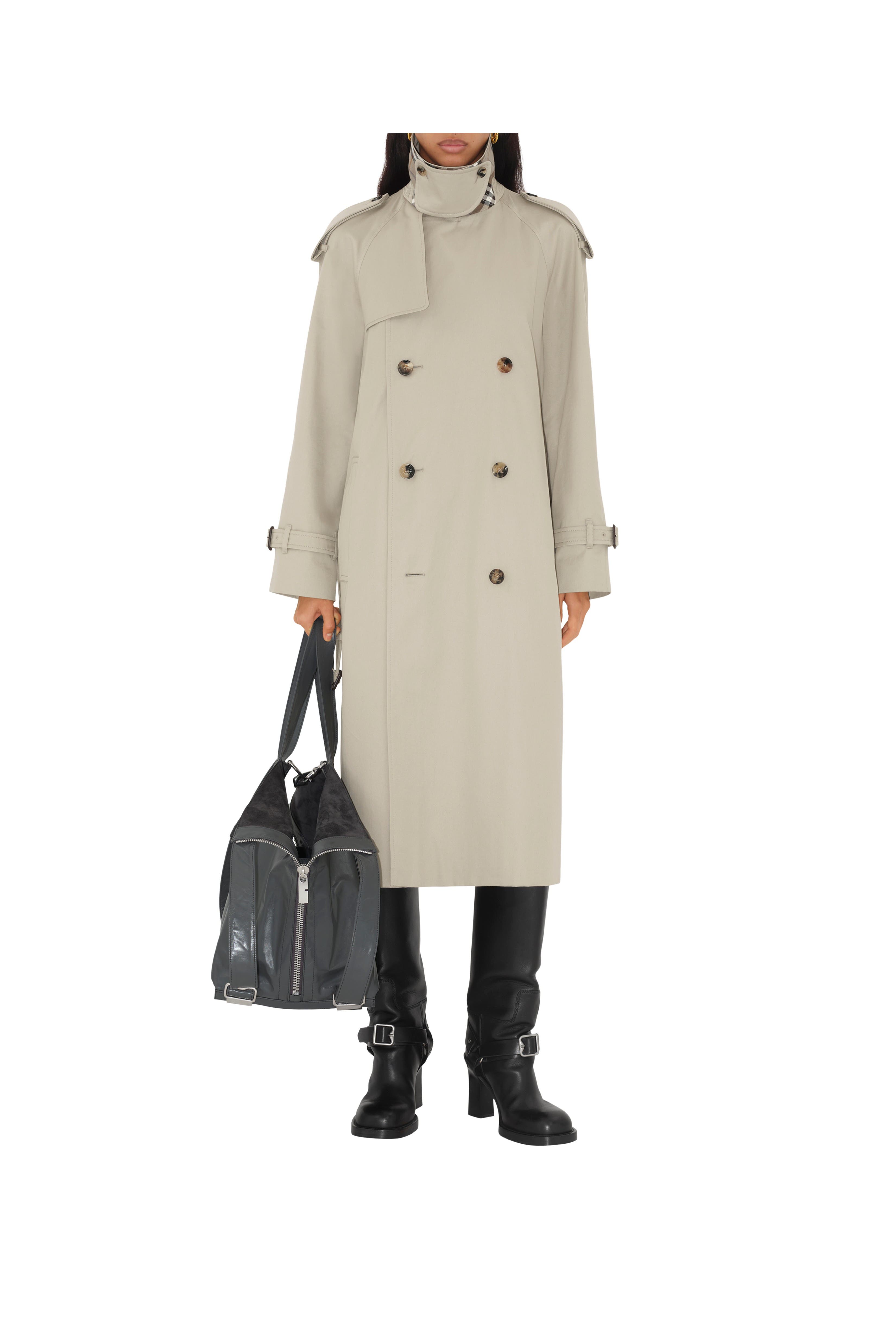 Burberry Large Leather Tent Bag, Alternate, color, 