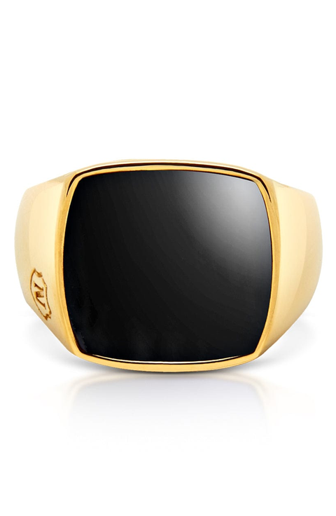 Gold Onyx Signet Ring