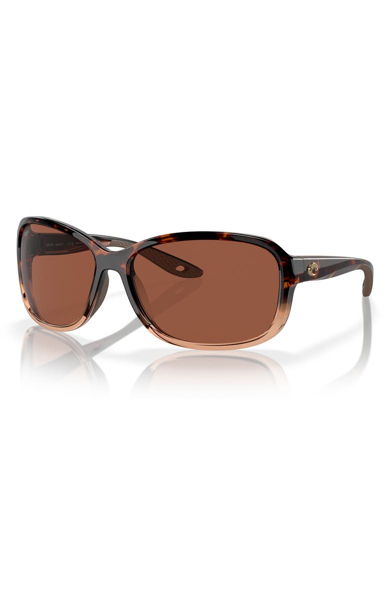 Costa Del Mar Seadrift 60mm Polarized Square Sunglasses, Alternate, color, Bronze