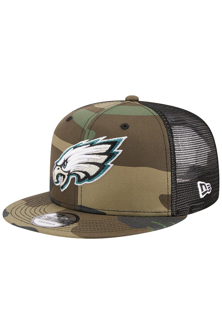 Men's New Era Camo Philadelphia Eagles  Main Trucker 9FIFTY Snapback Hat, Main, color, Camo