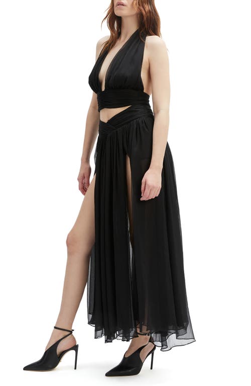 Bardot Ameria Split Front Maxi Skirt In Black