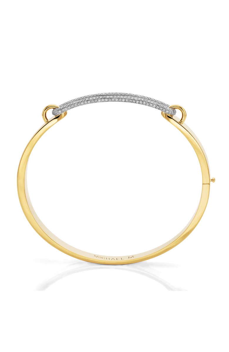 Michael M Luxe Link Pave Bangle Bracelet, Alternate, color, Yellow Gold