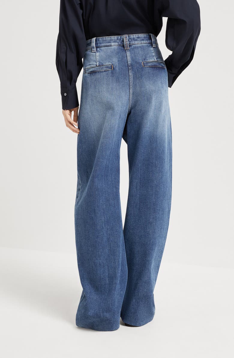 Brunello Cucinelli Loose Curved trousers, Alternate, color, Denim