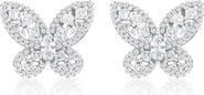 SUZY LEVIAN Pavé Butterfly Stud Earrings