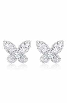 SUZY LEVIAN Pavé Butterfly Stud Earrings