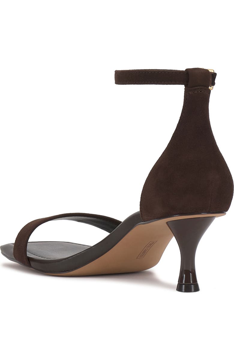 Vince Camuto Vinkely Square Toe Kitten Heel Sandal, Alternate, color, Brownie
