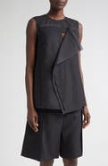 Jason Wu Collection Asymmetric Drape Mixed Media Top