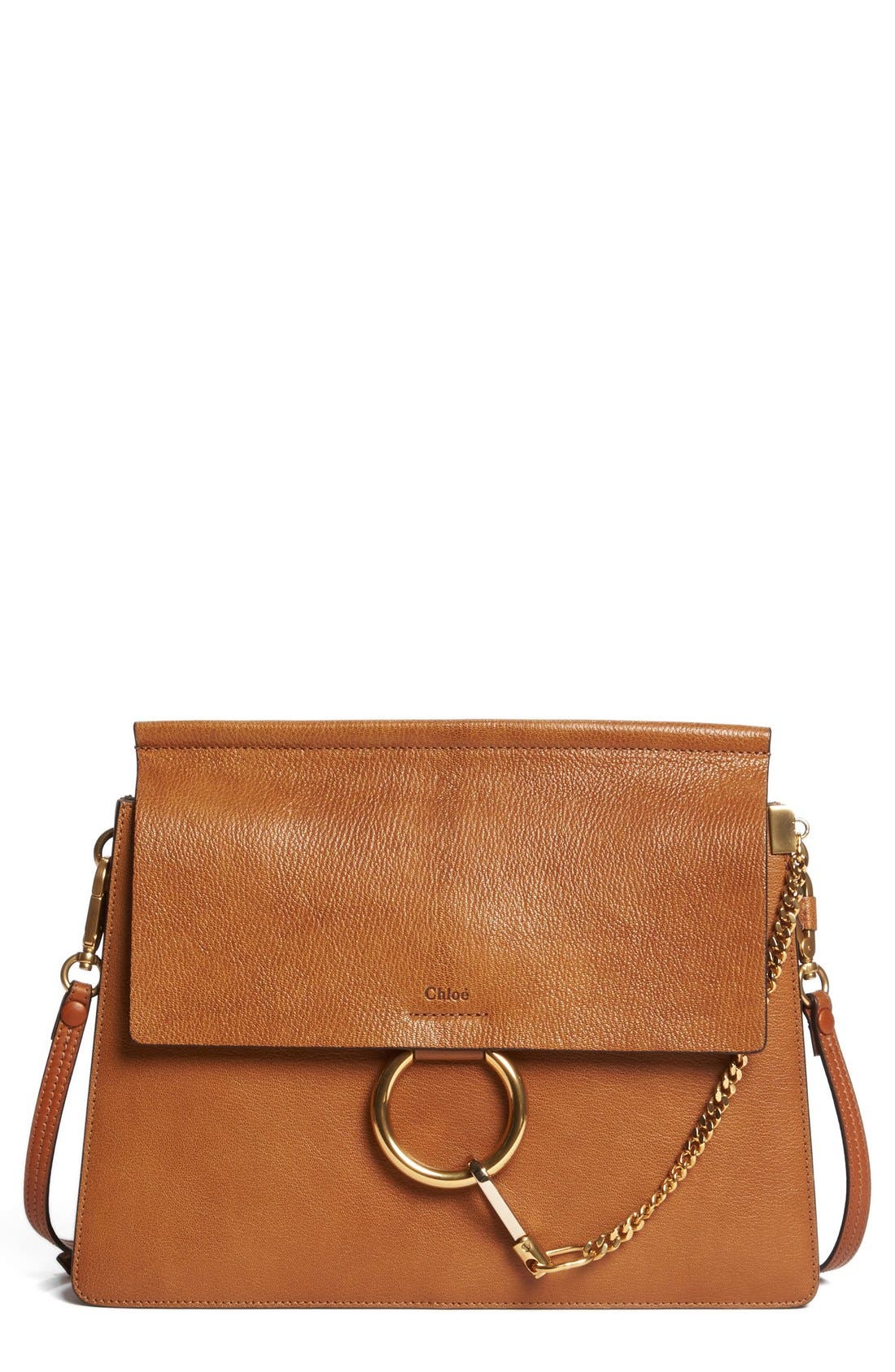 Chloé Faye Goatskin Leather Shoulder Bag, Main, color, 