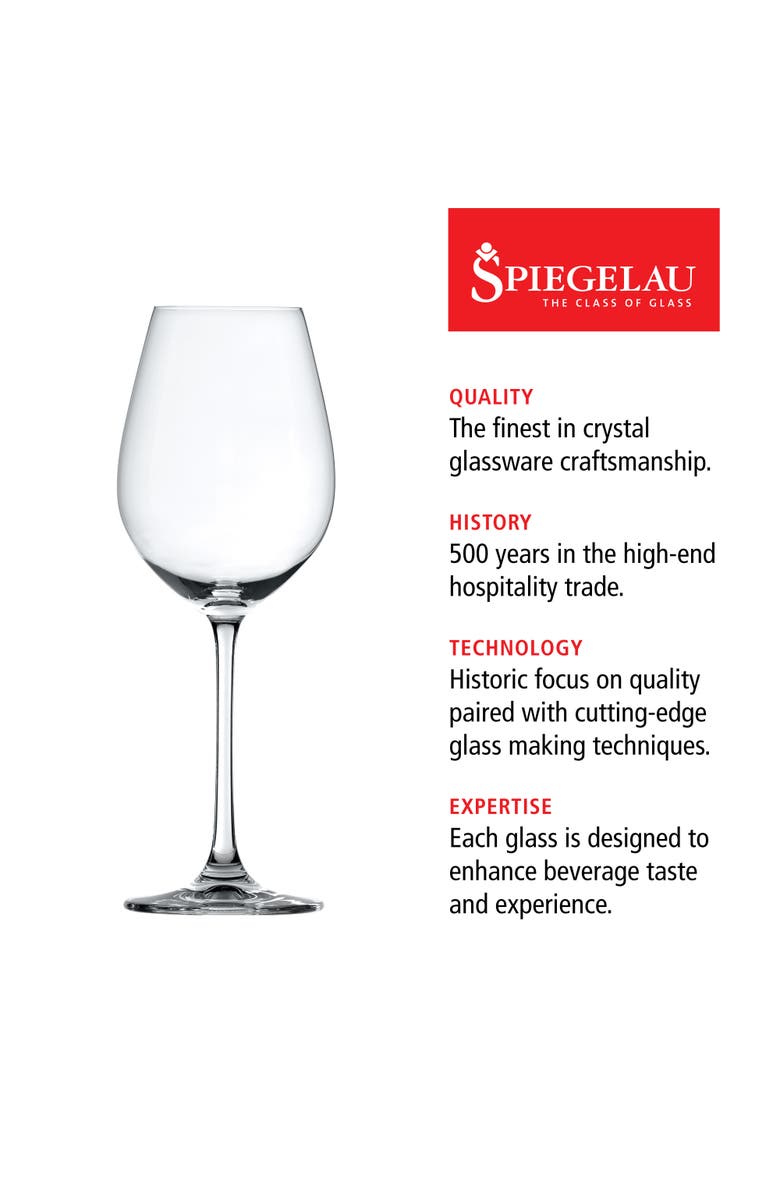 SPIEGELAU Salute White Wine Glass Set of 4, Alternate, color, Clear
