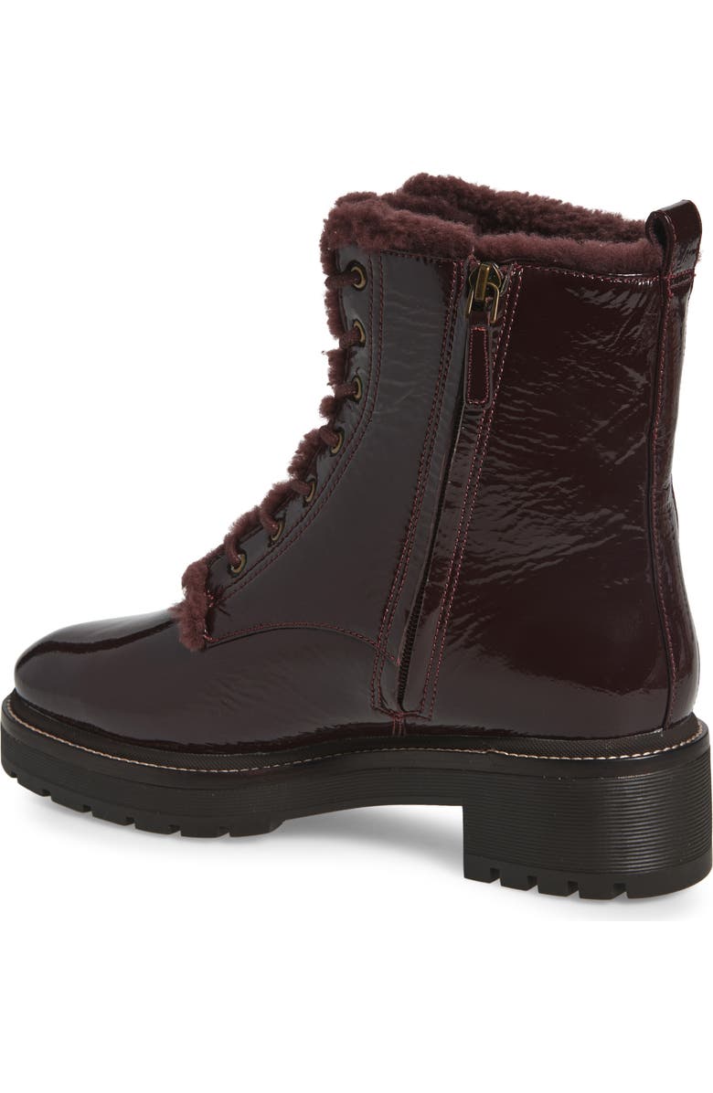 Tory Burch Miller Genuine Shearling Lined Combat Boot, Alternate, color,