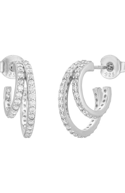 Hannah Crystal Mini Hoops