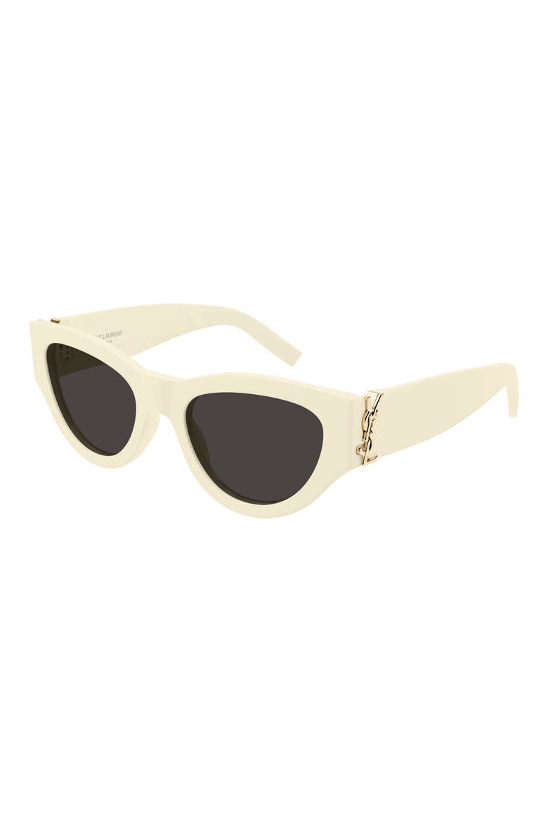 53mm Cat Eye Sunglasses, Alternate, color, IVORY