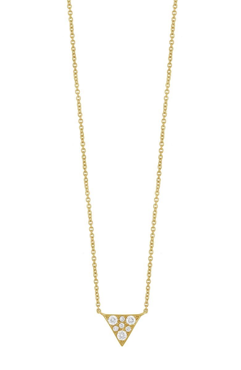 Bony Levy Icon Diamond Triangle Pendant Necklace - 0.11ct., Main, color, 18K Yellow Gold