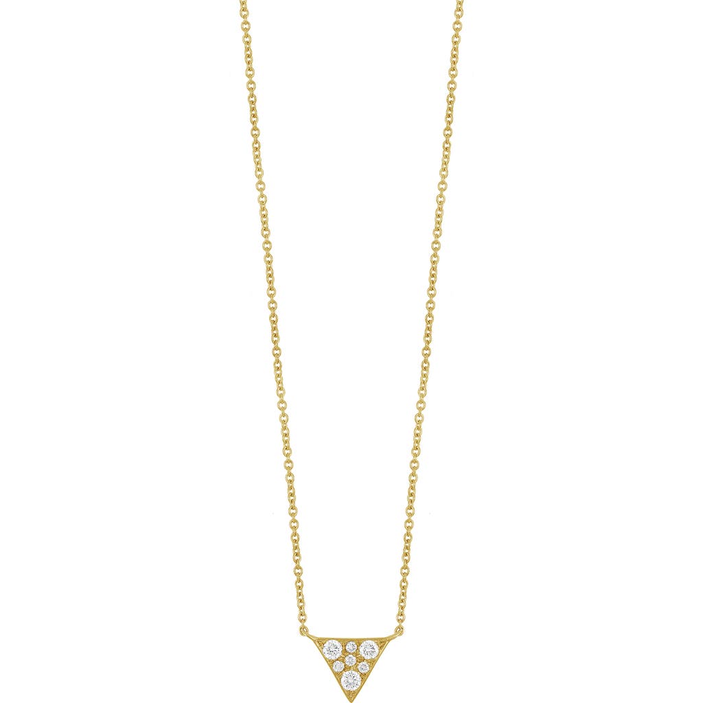 Bony Levy Icon Diamond Triangle Pendant Necklace In Gold