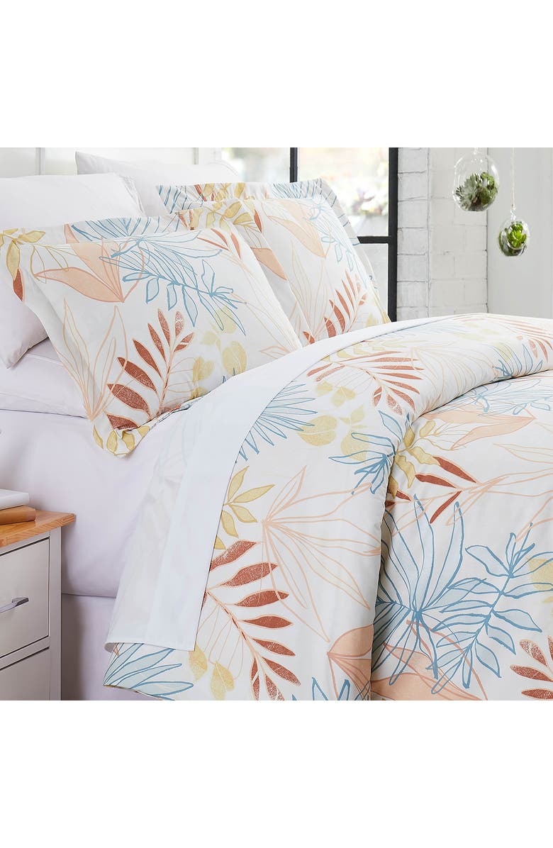 SOUTHSHORE FINE LINENS Tropic Leaf Duvet Cover Set, Alternate, color, Tropic Leaf