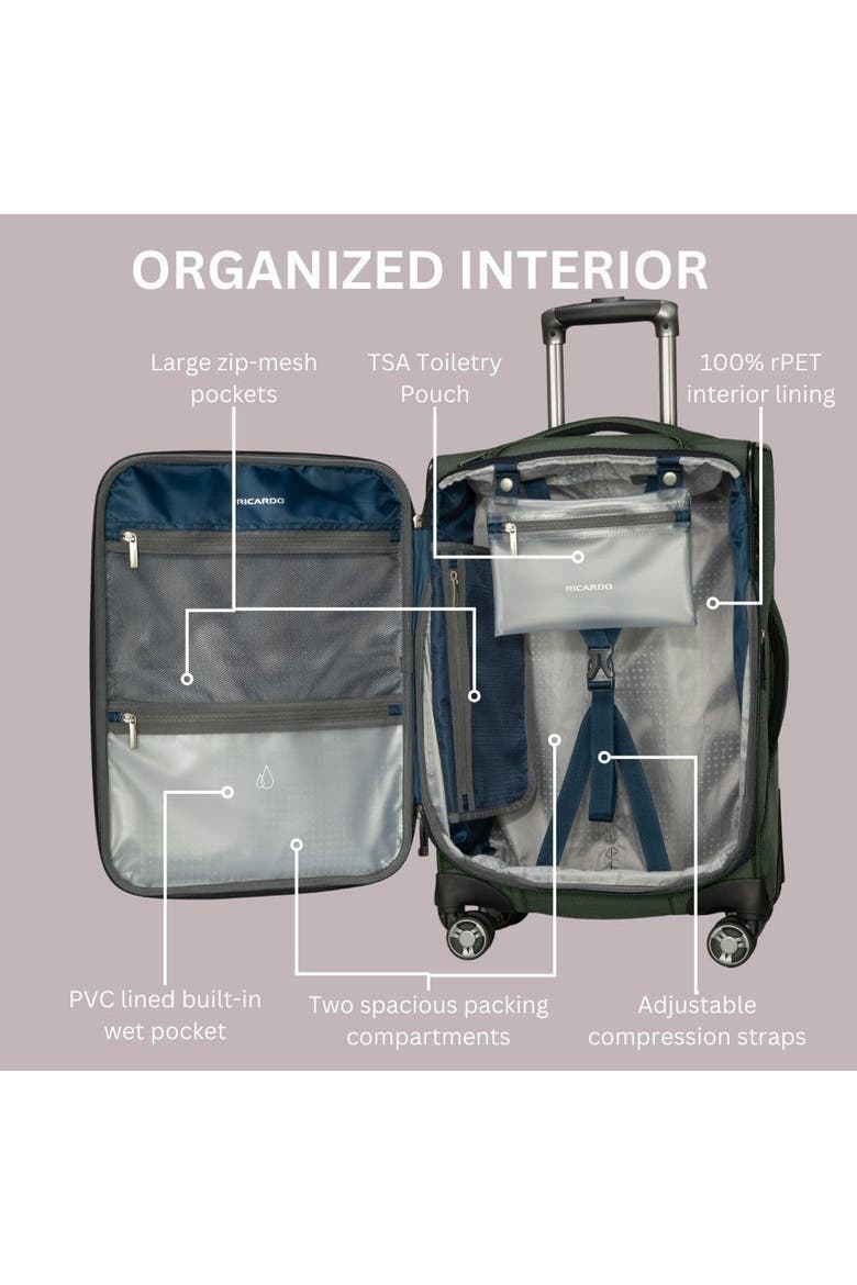 Avalon Softside 20" Carry On Spinner, Alternate, color, Black