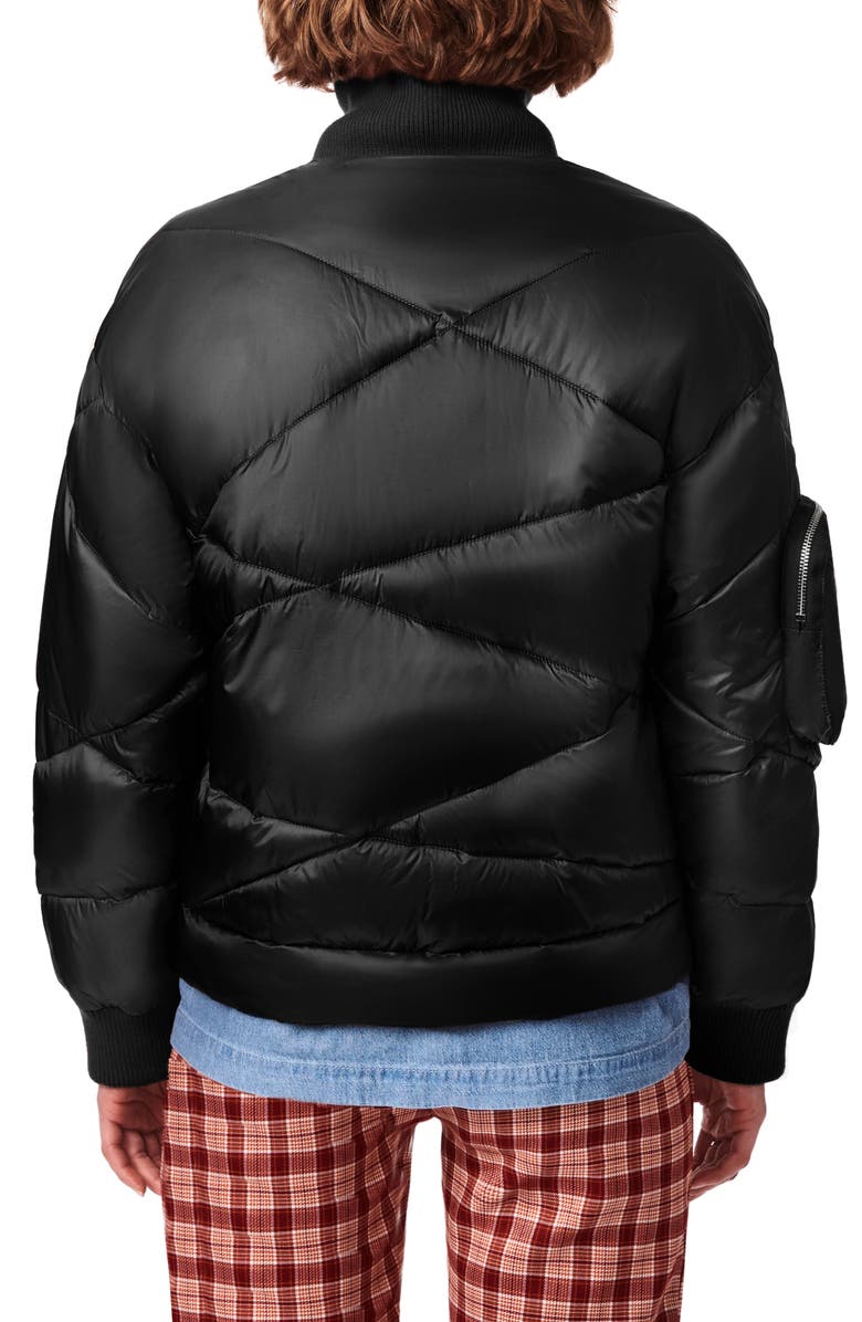Bernardo Zigzag Nylon Puffer Jacket, Alternate, color, 