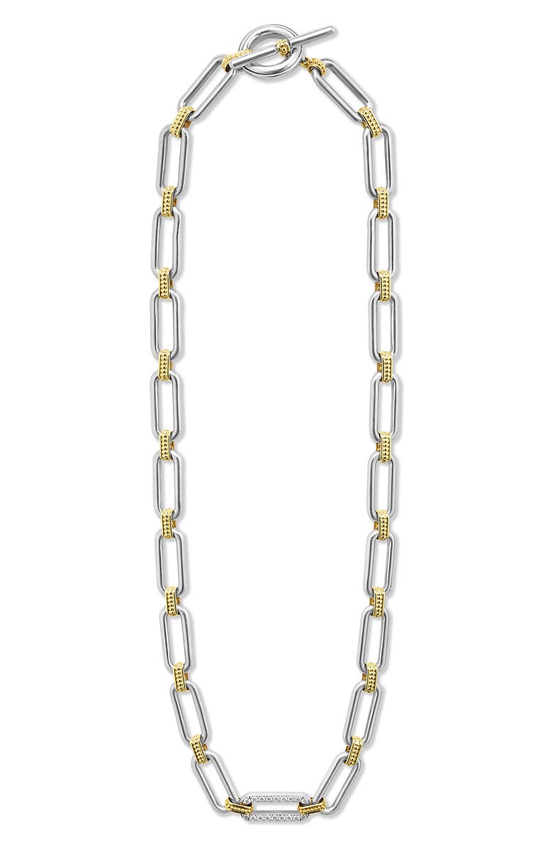LAGOS Signature Caviar Links Chain Necklace, Alternate, color, Two-Tone