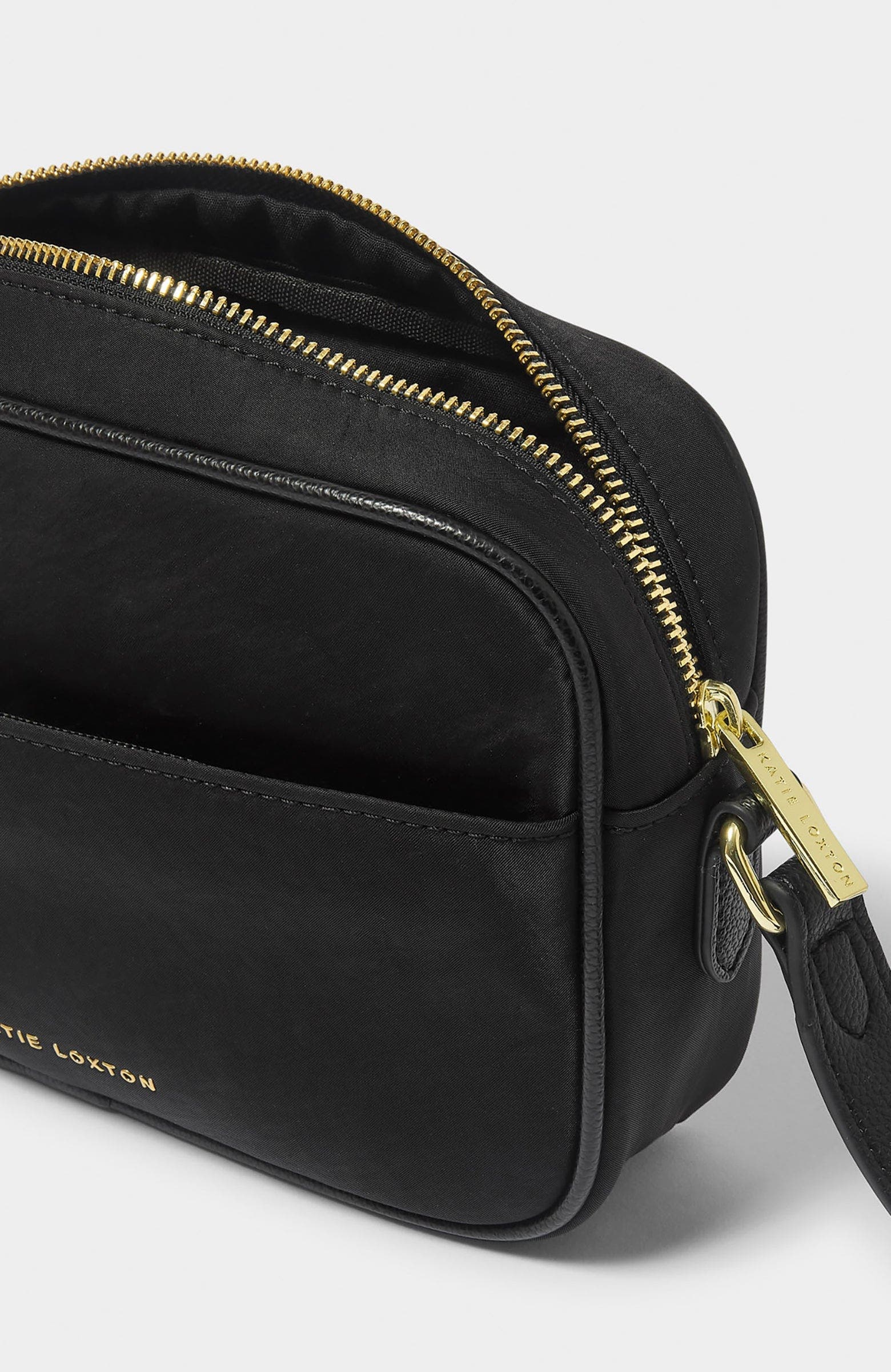 Katie Loxton Nylon-Luxe Crossbody Bag, Alternate, color, Black