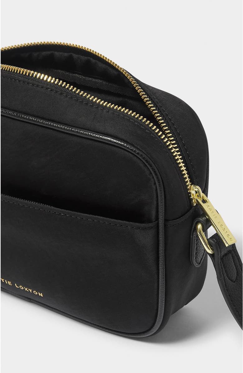 Katie Loxton Nylon-Luxe Crossbody Bag, Alternate, color, Black