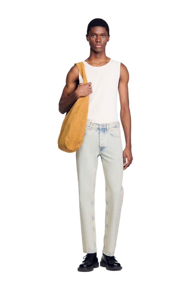 SANDRO Regular faded jeans, Main, color, Blue Vintage - Denim