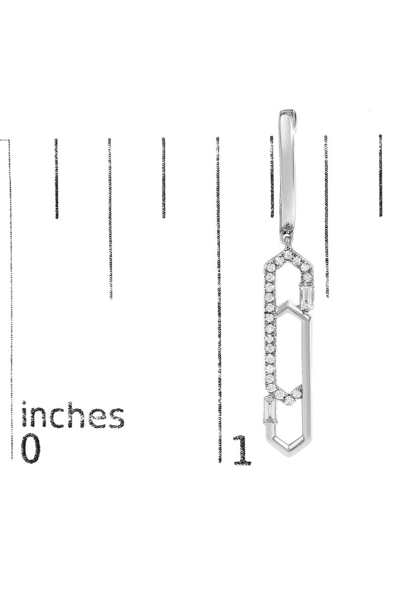 Haus of Brilliance 14K White Gold 1/4 Cttw Diamond Interlocking Paperclip Dangle Earrings, Alternate, color, White Gold