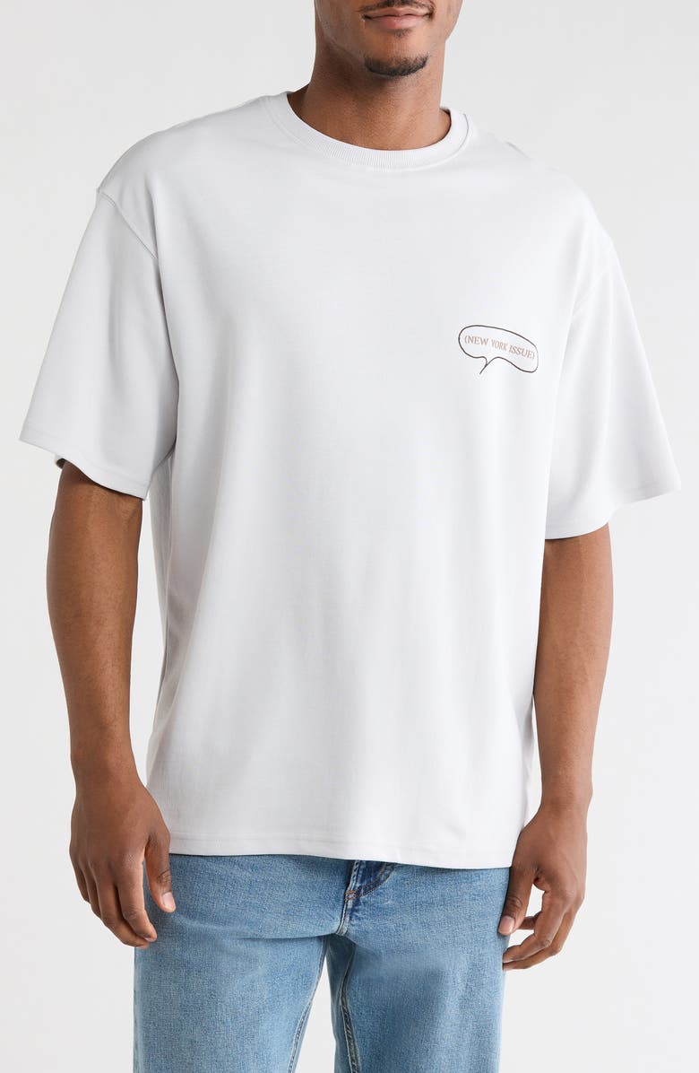 DENIM AND FLOWER Relaxed Fit New York Graphic Tee, Main, color, Lt. Gray