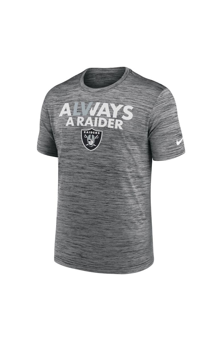 Nike Men's Nike Anthracite Las Vegas Raiders Local Velocity T-Shirt, Alternate, color, Anthracite