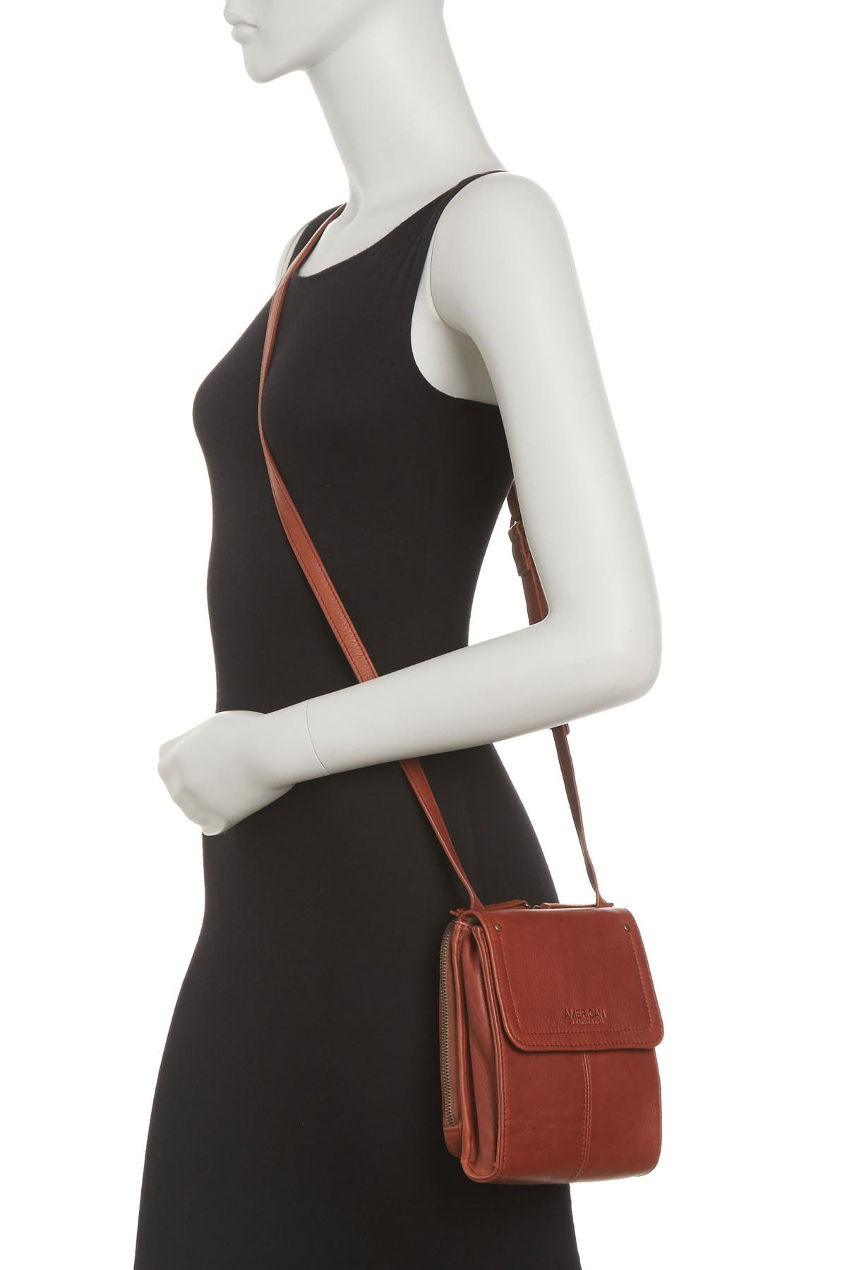 Kansas Foldover Crossbody Bag, Alternate, color, BRANDY SMOOTH