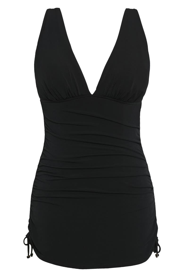 Dani Solid Underwire Tankini Top, Alternate, color, BLACK