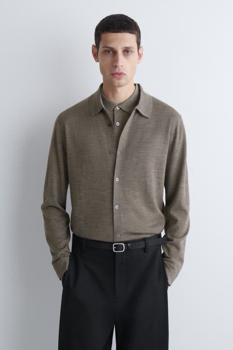 Knitted Merino Wool Shirt