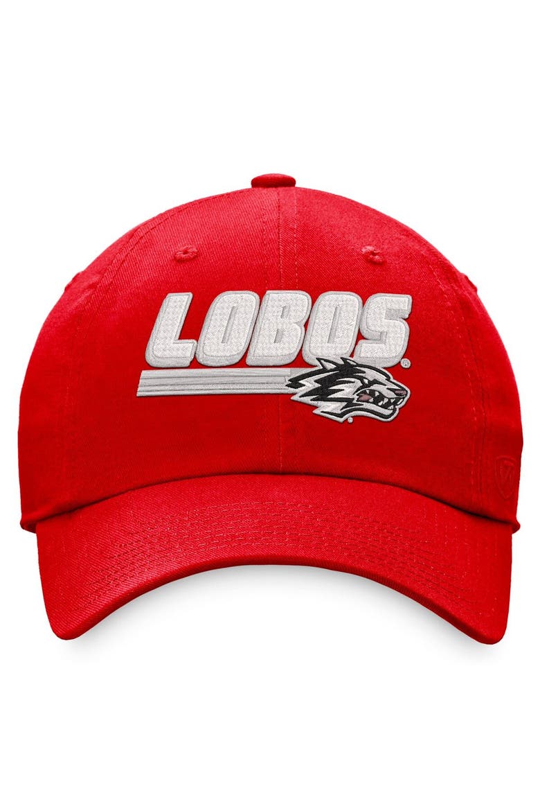 Men's Top of the World Red New Mexico Lobos Slice Adjustable Hat, Alternate, color, Red