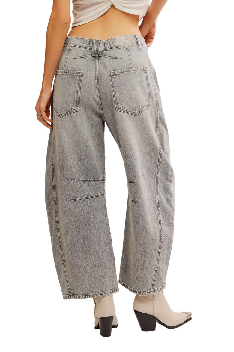 Good Luck Barrel Jeans, Alternate, color, DARK GREY