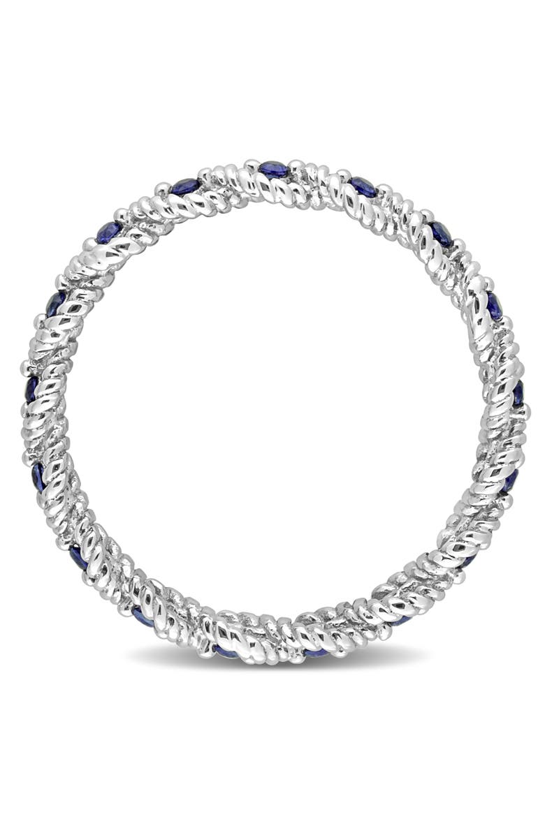 Julianna B. Created Gemstone Infinity Eternity Ring 10k, Alternate, color, Created Sapphire/White Gold