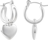 Adornia Heart Huggie Hoop Earrings