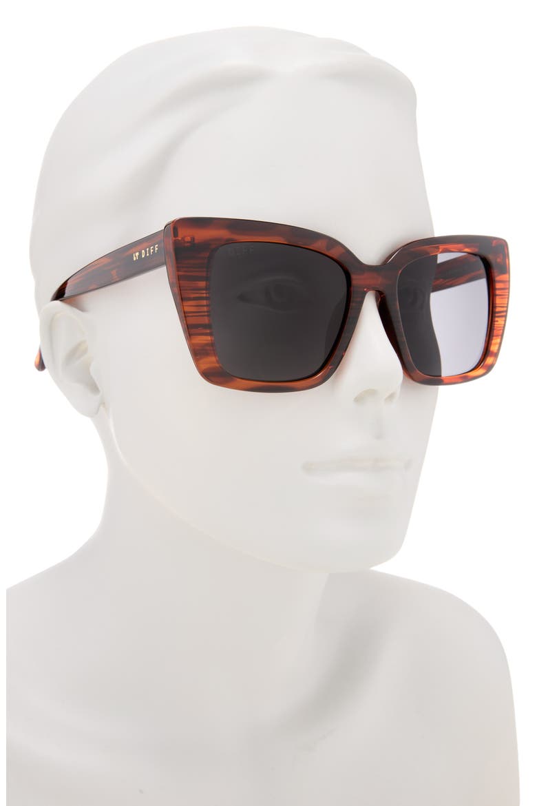 54mm Cat Eye Sunglasses, Alternate, color, MAHOGANY TORTOISE