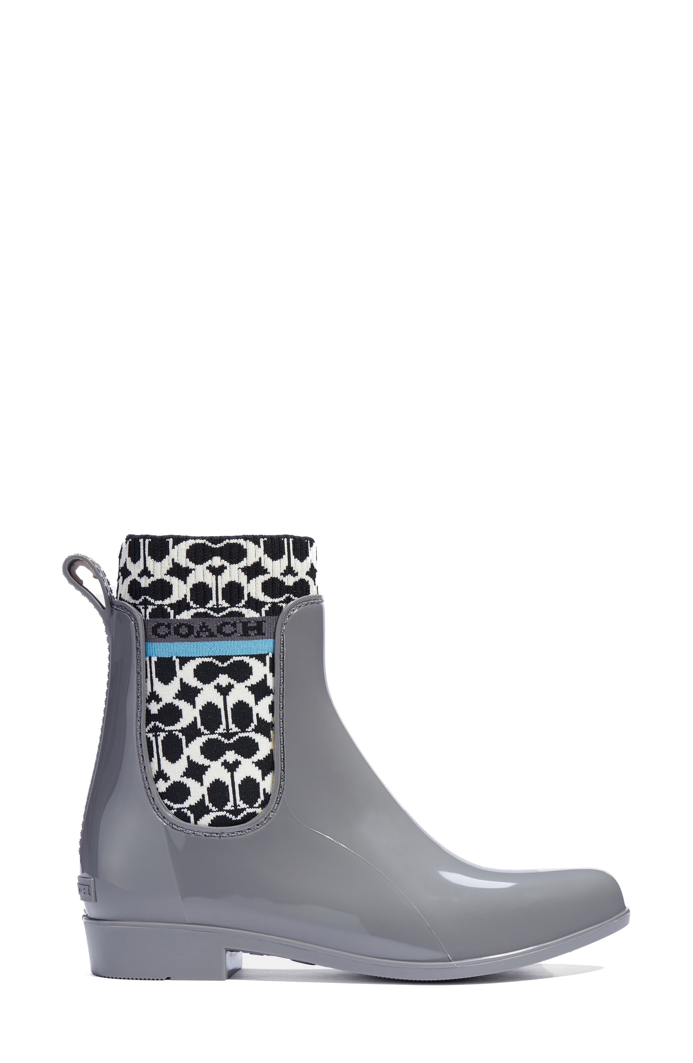 COACH Rivington Waterproof Chelsea Rain Boot, Alternate, color, 