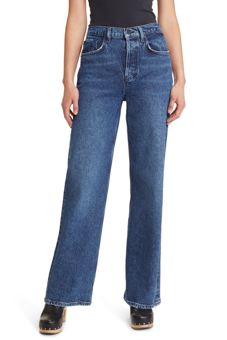 The Getty High Waist Wide Leg Jeans, Main, color, MOONLIT OCEAN