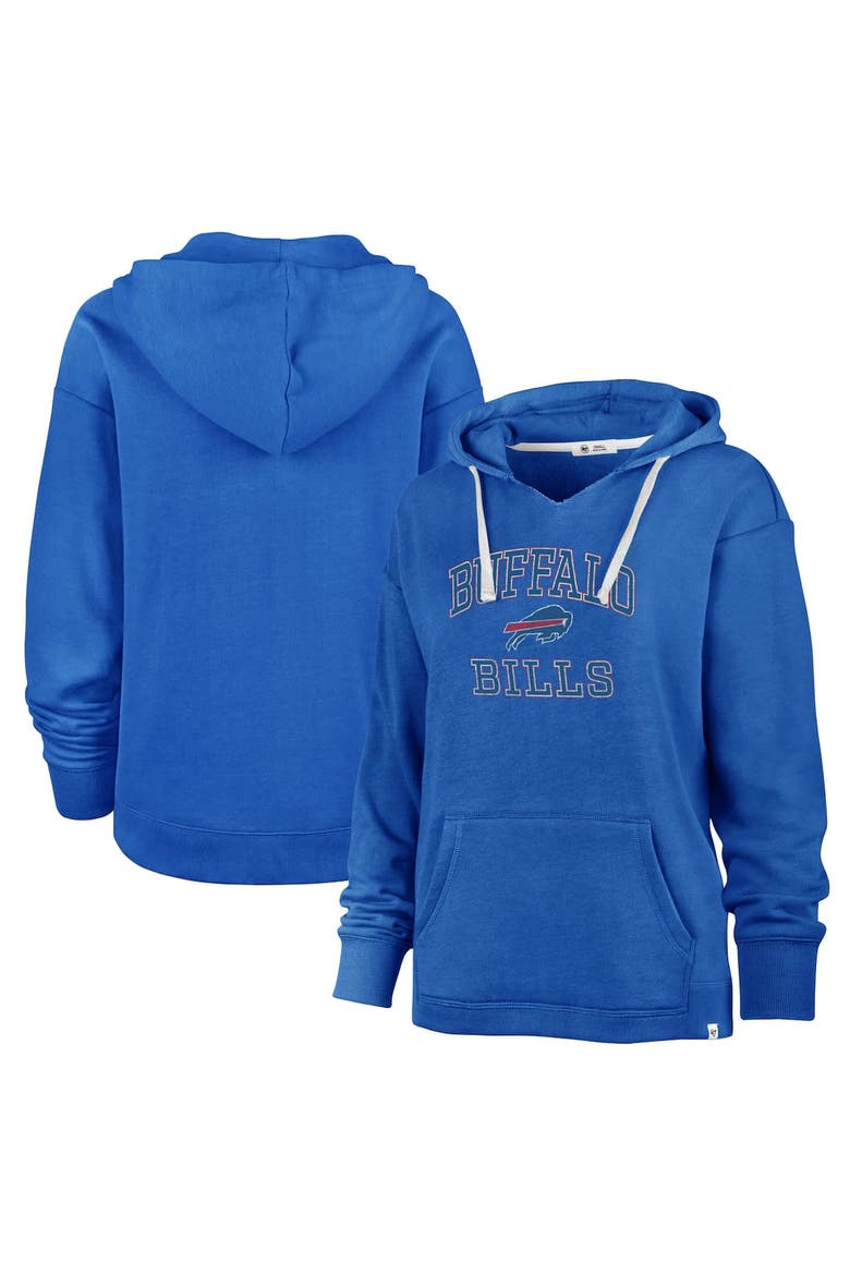 Women's '47  Royal Buffalo Bills Plus Size Clarity Kennedy Pullover Hoodie, Alternate, color, Royal