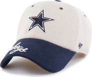 '47 Women's '47 Natural/Navy Dallas Cowboys Rope Script Clean Up Adjustable Hat