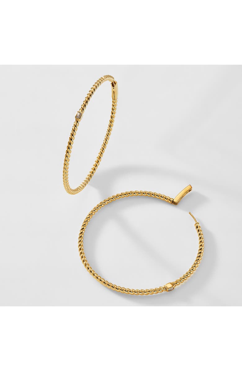 Nadri Golden Hour Extra Large Hoop Earrings, Alternate, color, 